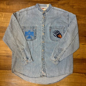 ナスングワム【Nasngwam】Indian motif Denim Shirt　Lサイズ