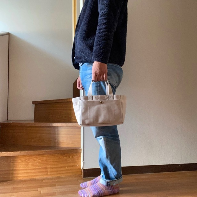 【全6色】「ボックストート」ミニサイズ／アルマダ8号帆布【受注制作】