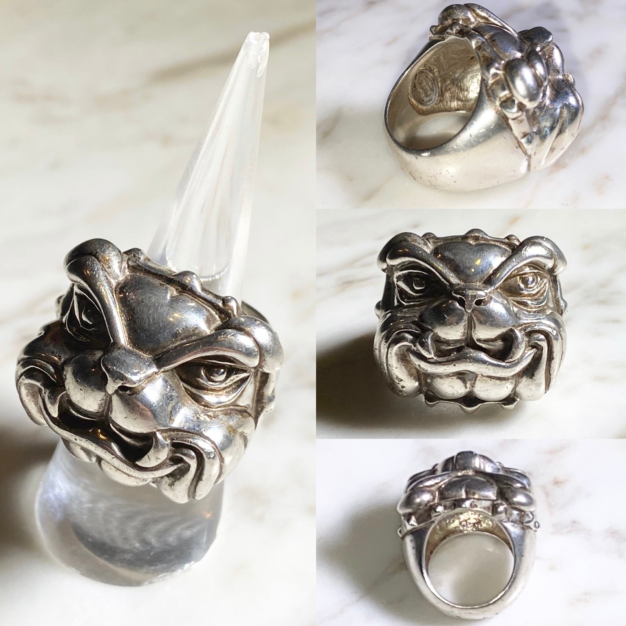 VIVIENNE WESTWOOD heavy gauge silver bulldog ring | NOIR ONLINE