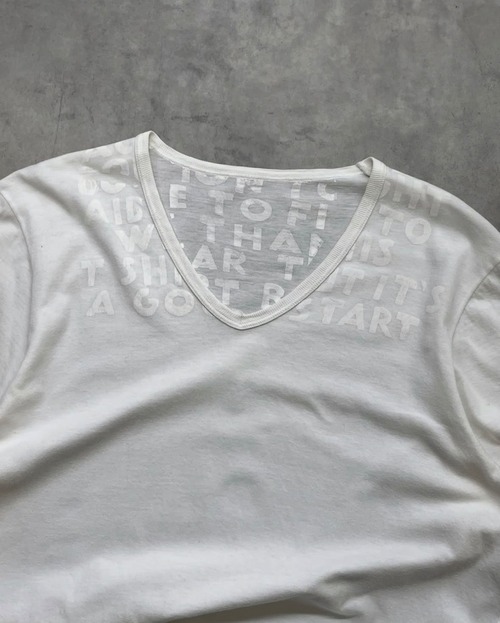 2000AW~2001AW Maison Martin Margirla "White" AIDS TEE ITALY製