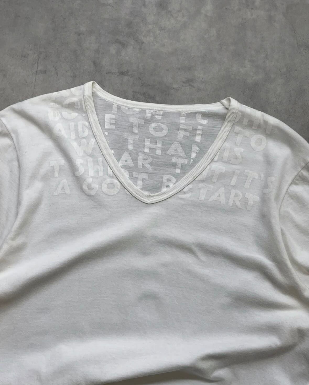 2000AW~2001AW Maison Martin Margirla "White" AIDS TEE ITALY製