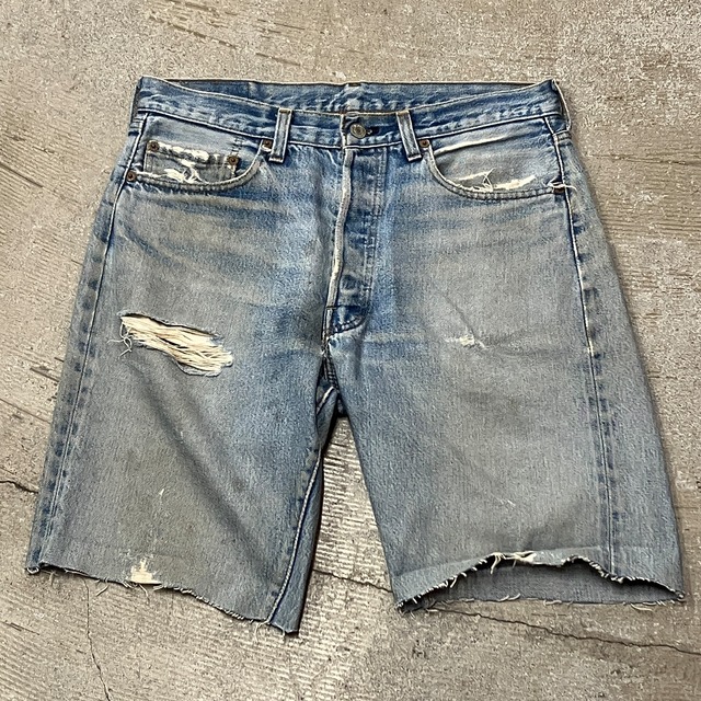 Ⓚ1980s LEVI`S 501 RED LINE CUT OFF SHORTS