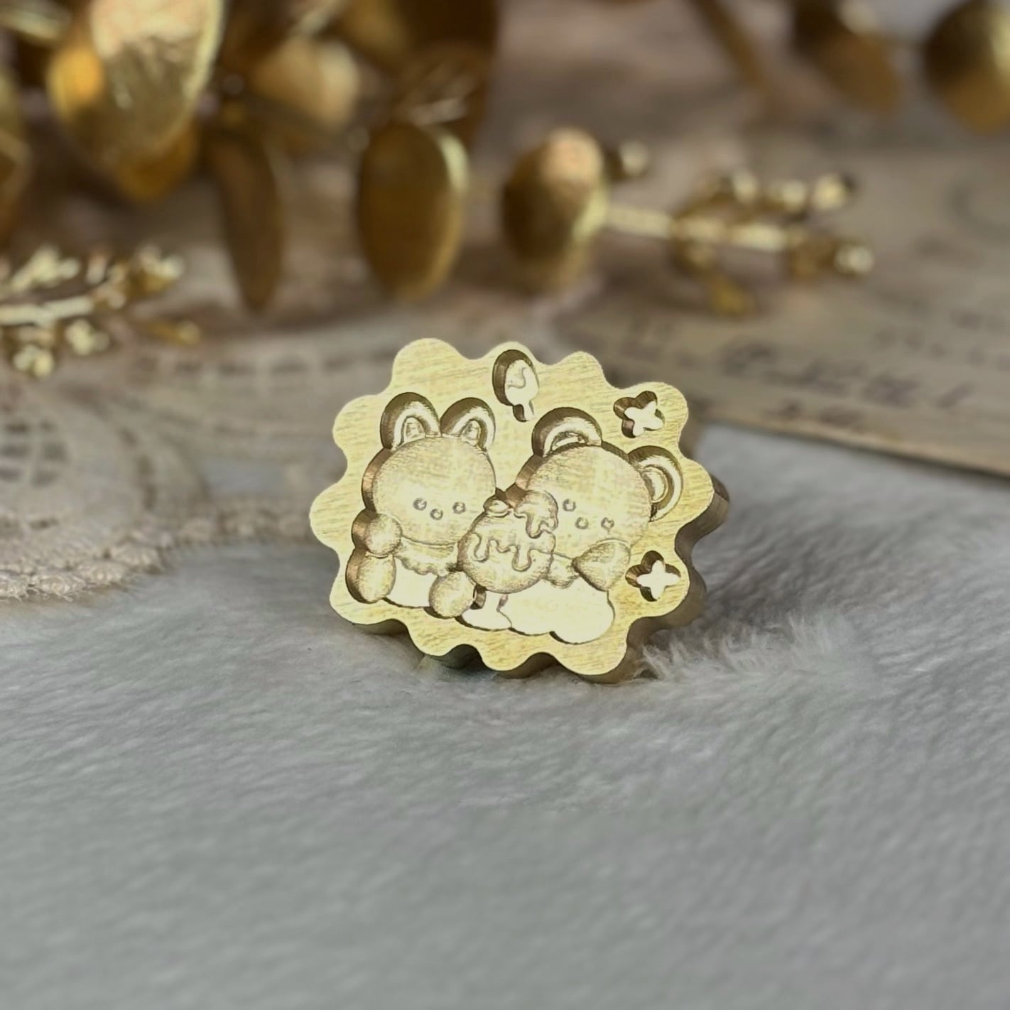 【縦25㎜×横30㎜】アニマルスイーツ【スタンプヘッド】#SWH-110