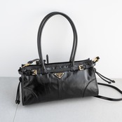 プラダ ボニー ミディアム ハンドバッグ ブラック レザー