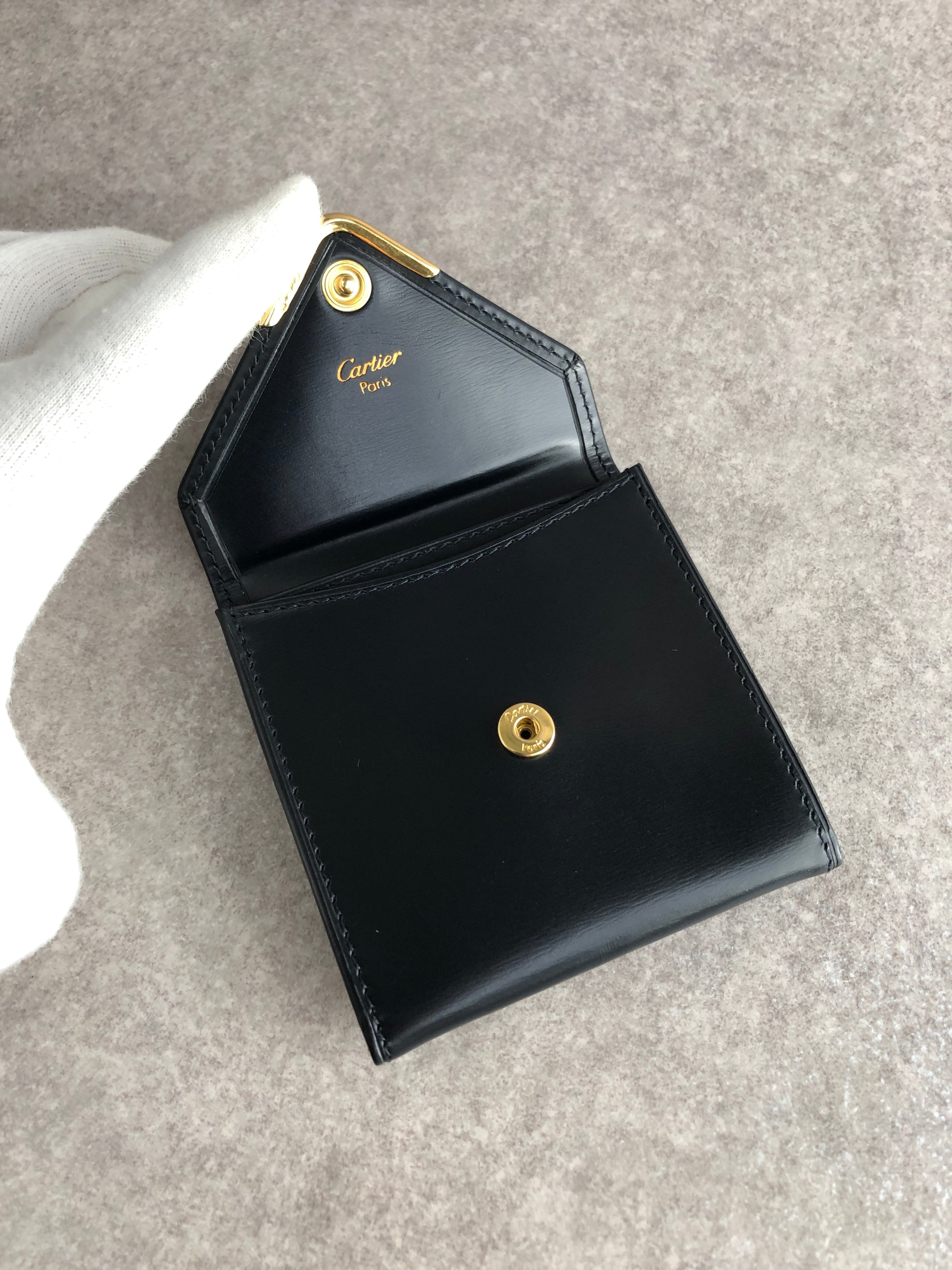 Cartier カルティエ レザーコインケース ブラック カルティエ コイン