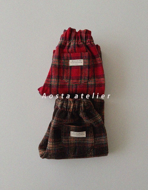 【即納】aosta チェックパンツ