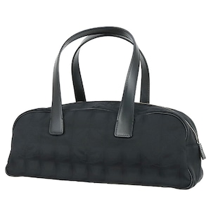 Used CHANEL シャネル ニュートラベルライン ミニボストン A15828 ハンドバッグ ショルダーバッグ ナイロンジャガード 黒 超美品