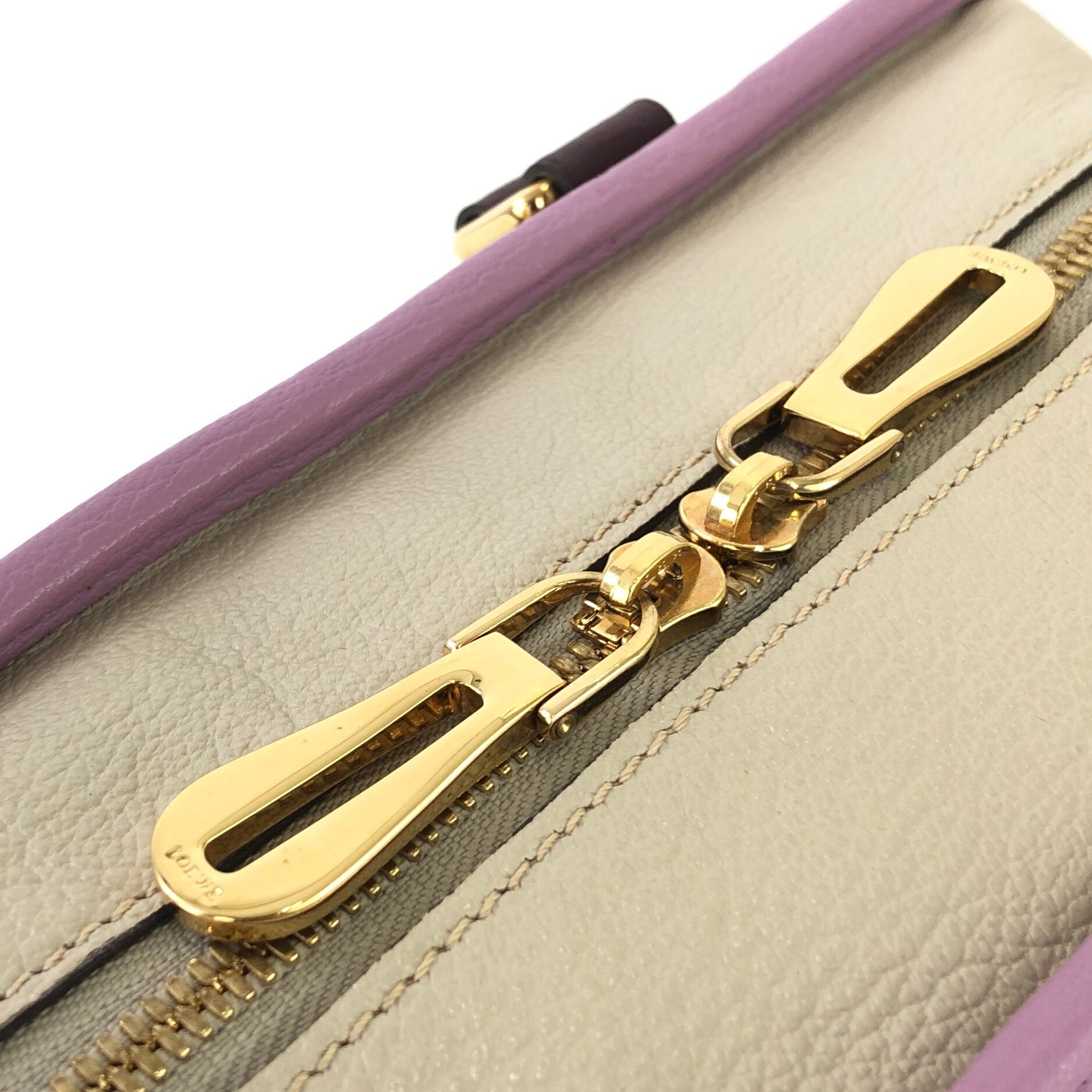 LOEWE ロエベ アナグラム アマソナ28 カデナ トリコロール レザー