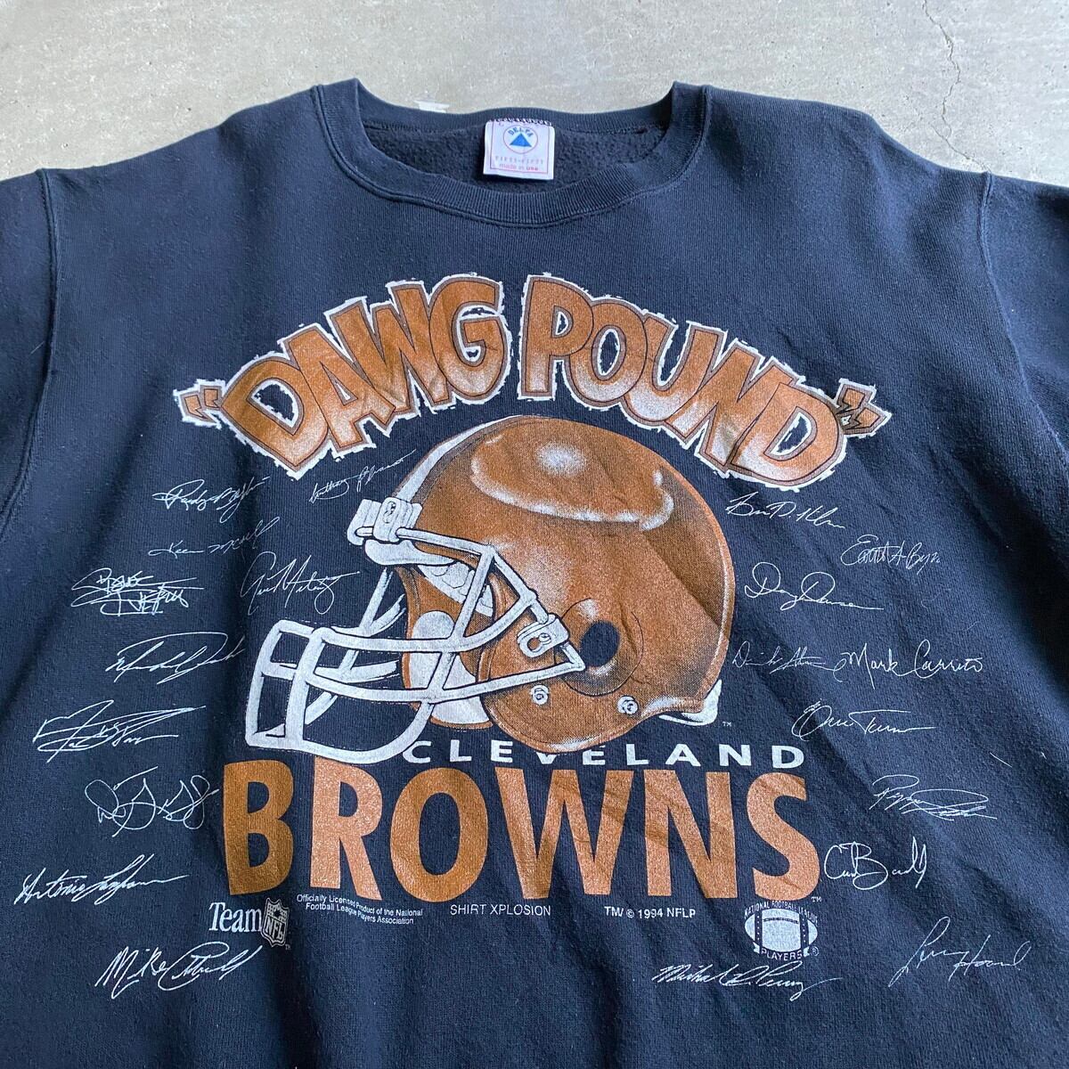 90年代 USA製 NFL CLEVELAND BROWNS クリーブランドブラウンズ スウェット トレーナー メンズL 古着 DAWG POUND  チーム系 サイン入り 90S ヴィンテージ ビンテージ ブラック 黒【スウェット】【HA10】【SW20】【AN20】 | cave ...