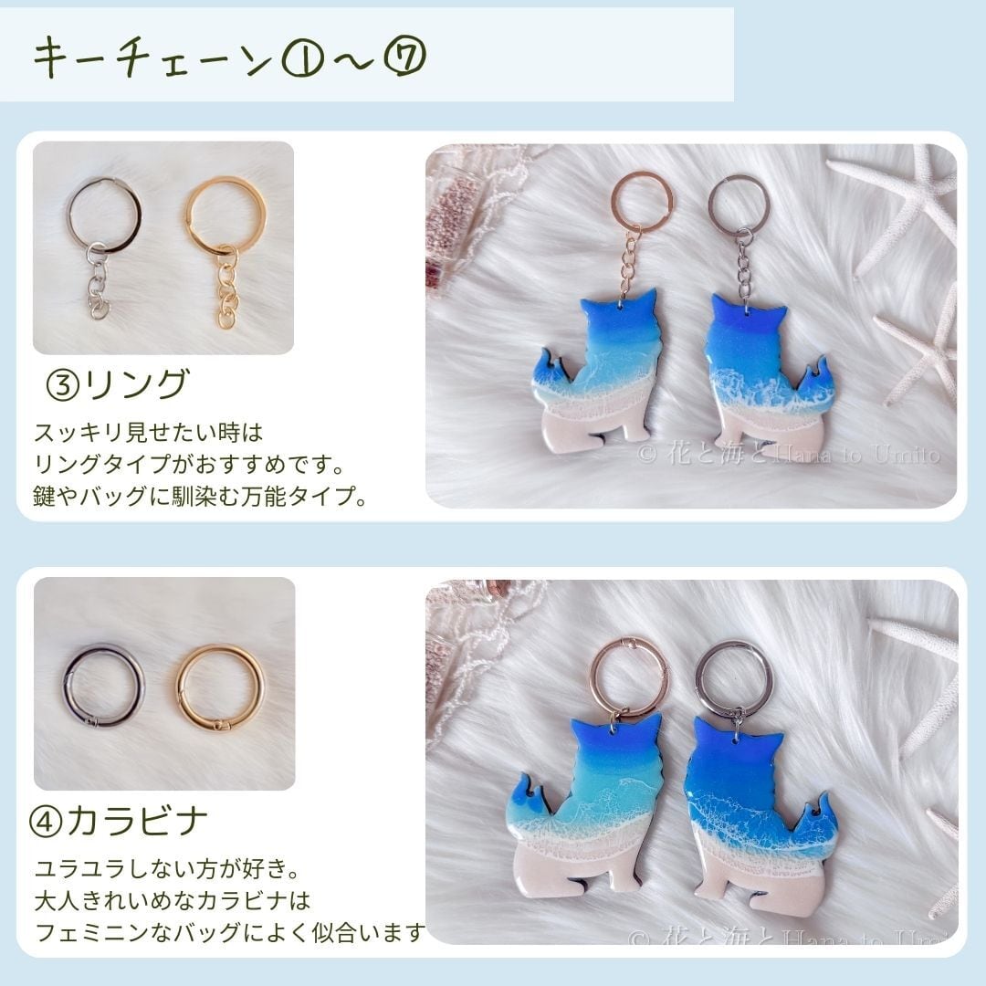 受注制作＊ジンベイザメの海色キーホルダー（名入れ可能）✳︎海レジン