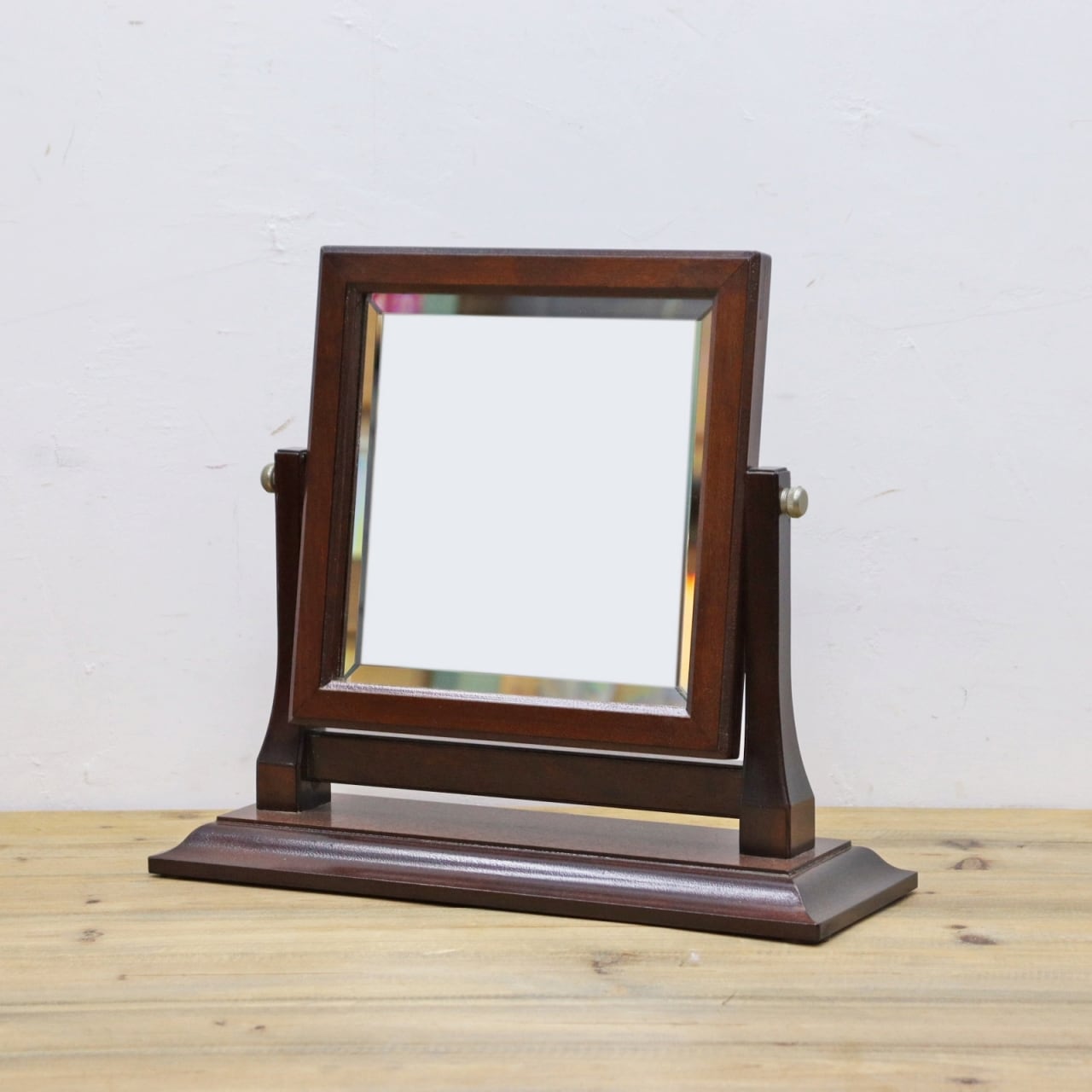 松本民芸家具 ミズメザクラ無垢材 コンパクト 卓上ミラー 鏡 化粧台 PEK08039