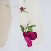 フラメンコ 衣装 チャコット Chacott ブラウス トップス ストレッチ 伸縮 長袖 M 薔薇 レッスン 練習着 レッスンウエア 日本製 ホワイト系 白 社交ダンス フラメンコ衣装 ダンスブラウス 薔薇柄 練習用 トップス おしゃれ レディース ストレッチ素材 長袖ブラウス パーティー用 ダンス衣装 日本製品