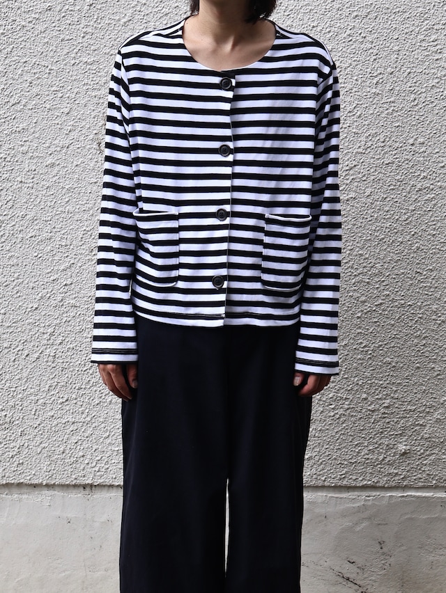 cropped border cardigan