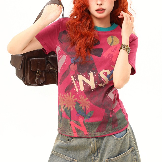dog art short-sleeved tee　ドッグアート半袖ティー　J1955