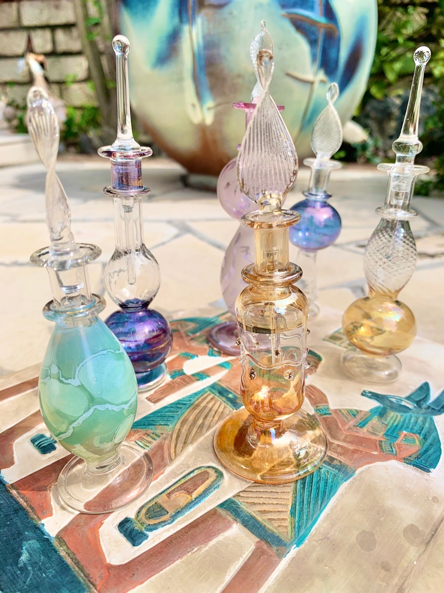 エジプトガラス　香水瓶　香油入れ　おまとめ15点セット エジプトガラス 香水瓶 香油入れ おまとめ15点セット エジプトガラス