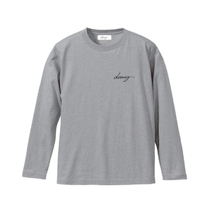 drowsy..EMBROIDERY FRONT LOGO LONG SLEEVE TEE / 23SS / GR