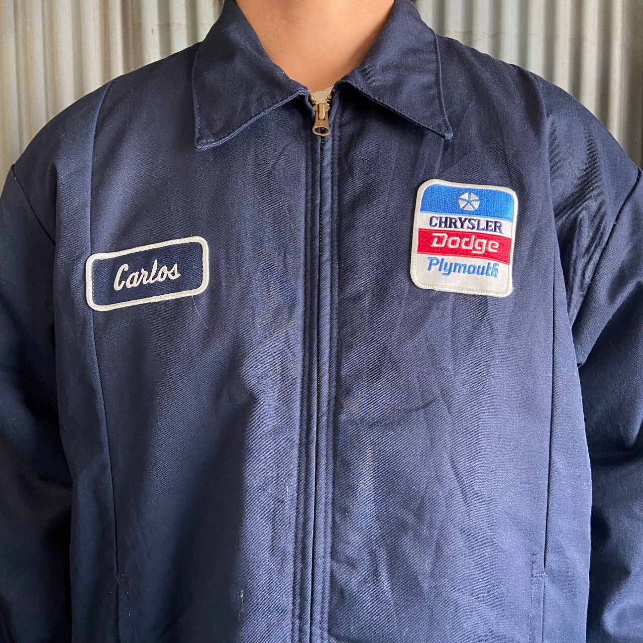 CINTAS 企業ロゴ ワッペン ワークジャケット メンズXL相当 古着 