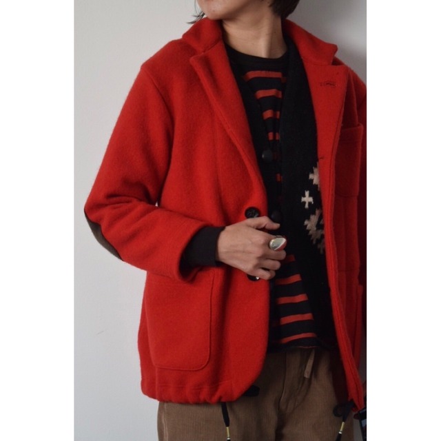 Simva116-0020-RD tasmanian Wool 3B Jacket Red