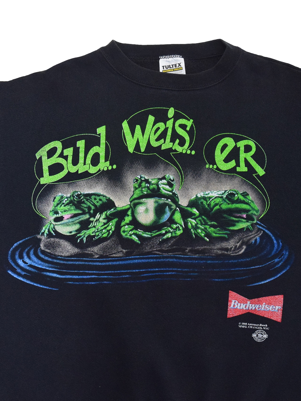 Budweiser Sweat Shirt "3Frogs Your Pad Or Mine?" 1995s -Large- / バドワイザー