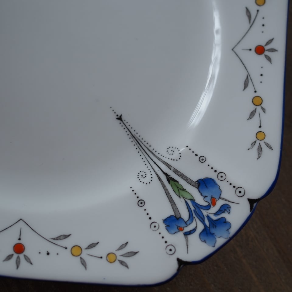 シェリー D パンジー トリオ カップ プレート アンティーク ✩ SHELLEY シェリー ブルーアイリス Blue Iris デミタスカップ＆ソーサー