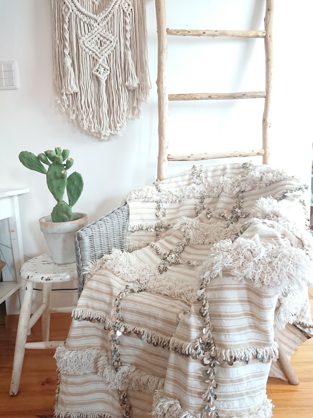モロッコラグ  ハンディラ 大サイズ 01   Moroccan Wedding blanket Handira #1