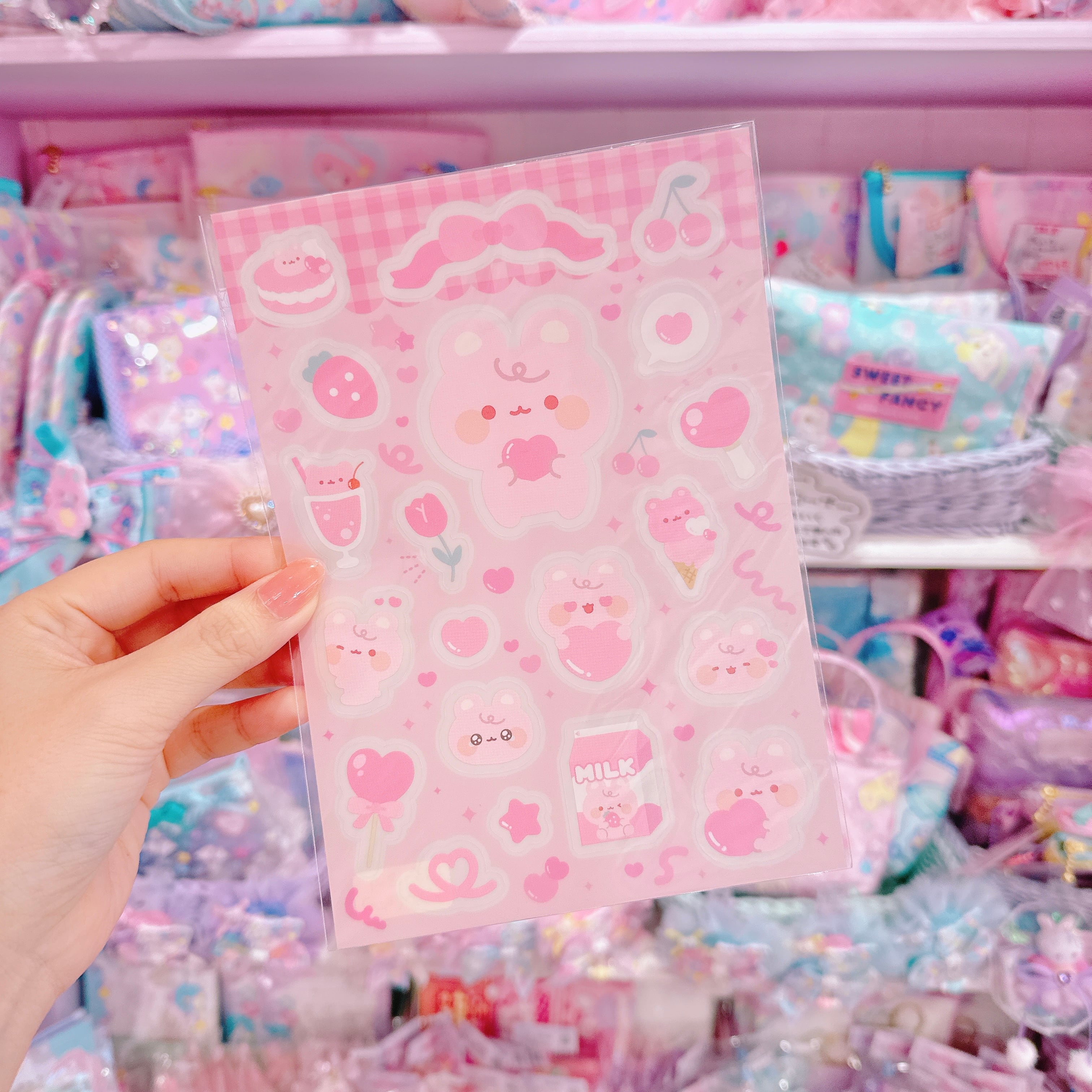 【G3】18-1推しカラークリアシール（桃）