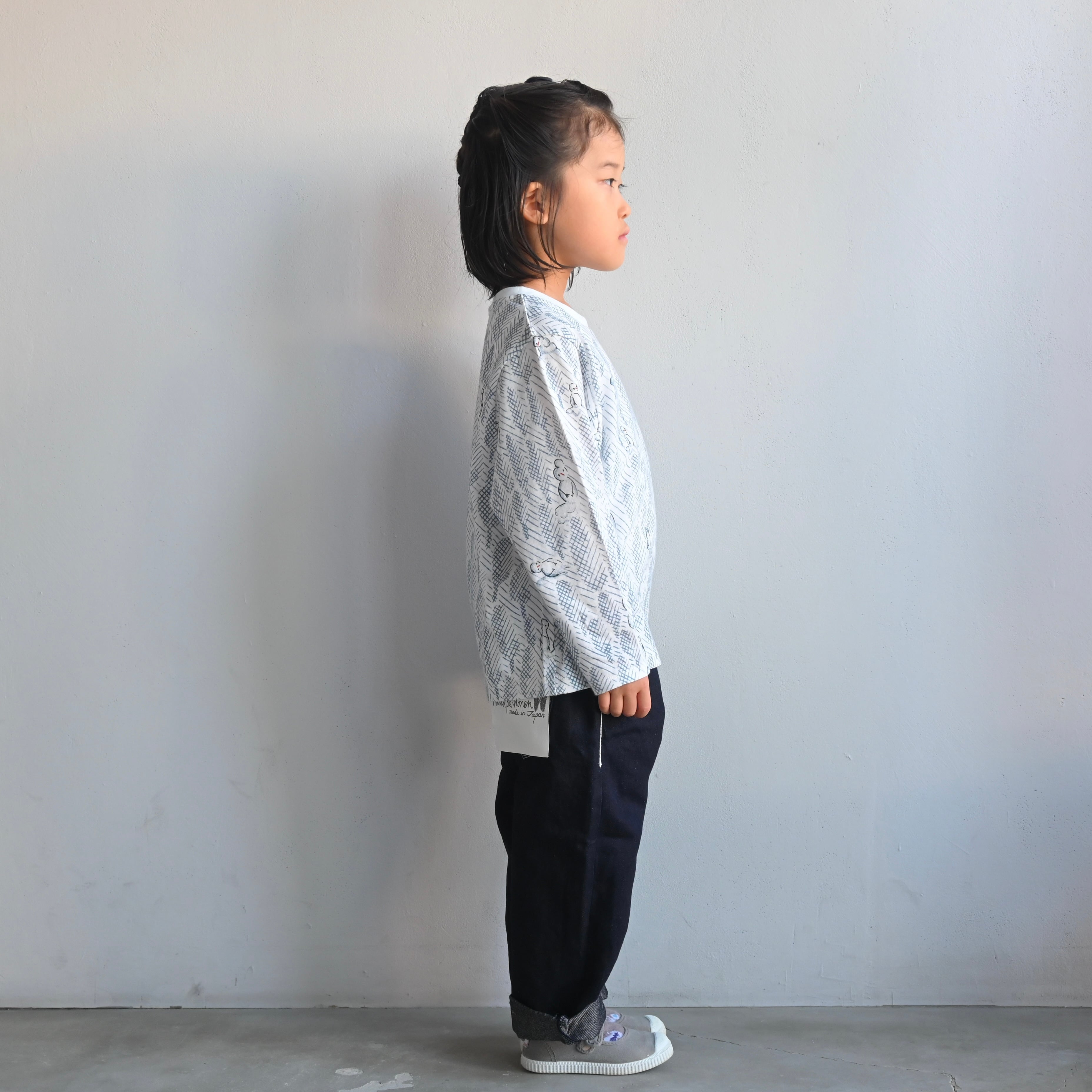 mina perhonen 2023AW》lumiukko カットソー / white / 110 mina perhonen 2023AW》lumiukko カットソー / white / 110