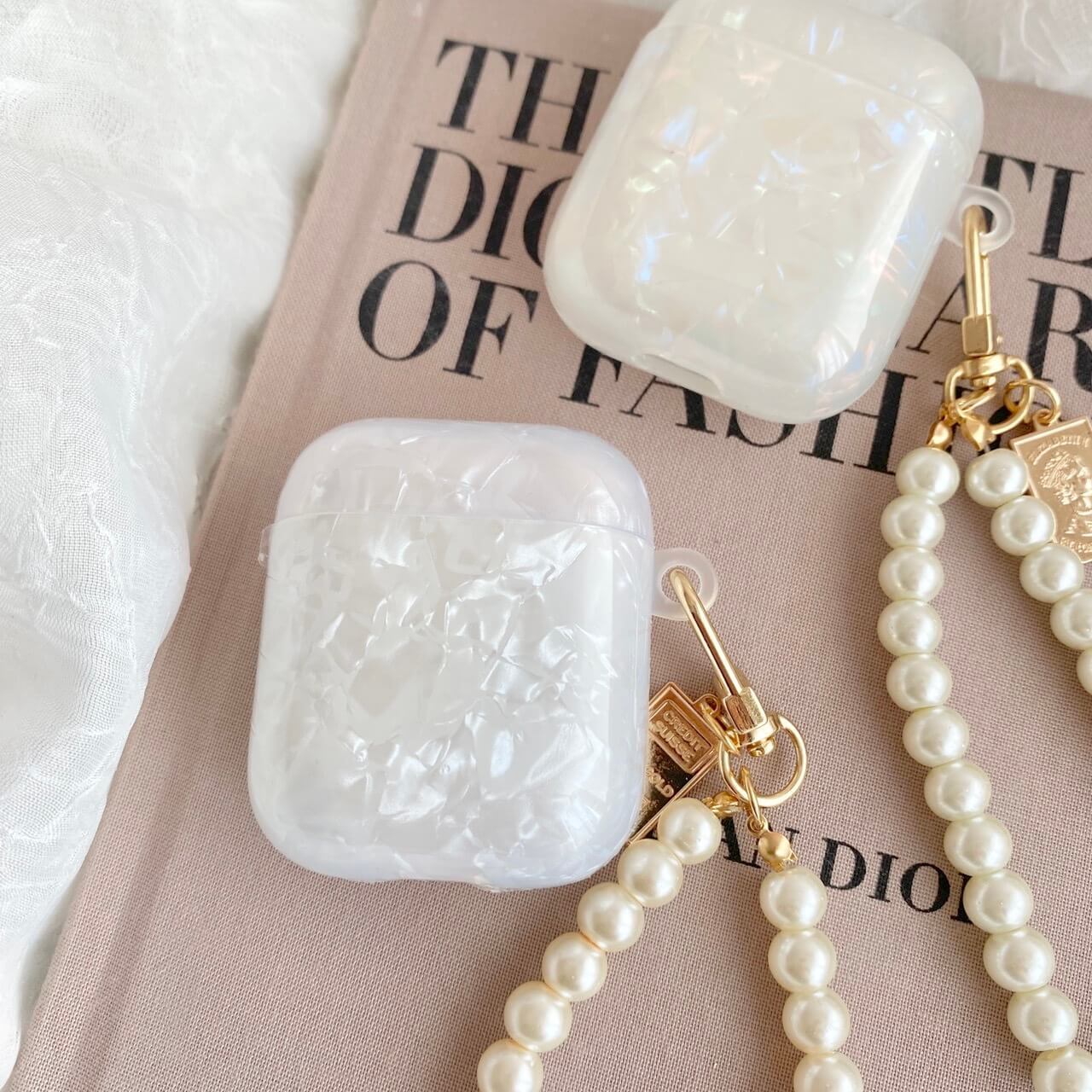 上品パール♡クリスタルデザインAirpodsケース | Matey