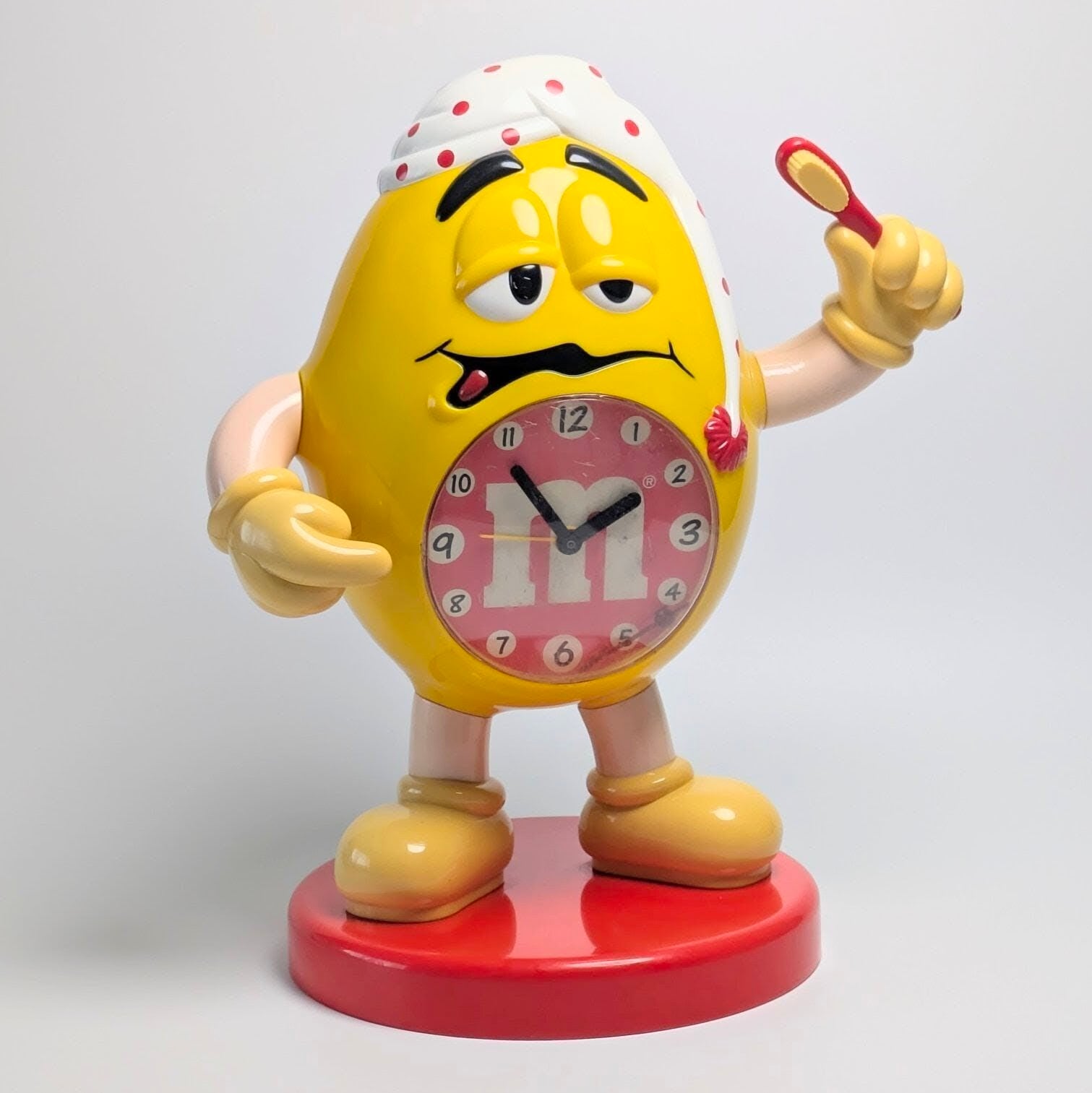 ☆ VINTAGE 90' JUNK ☆【 m&m's  ( エムアンドエムズ ) 】Alarm Bedside Clock Yellow / 目覚まし時計 / アラームクロック 〚アメリカン雑貨 アメトイ〛