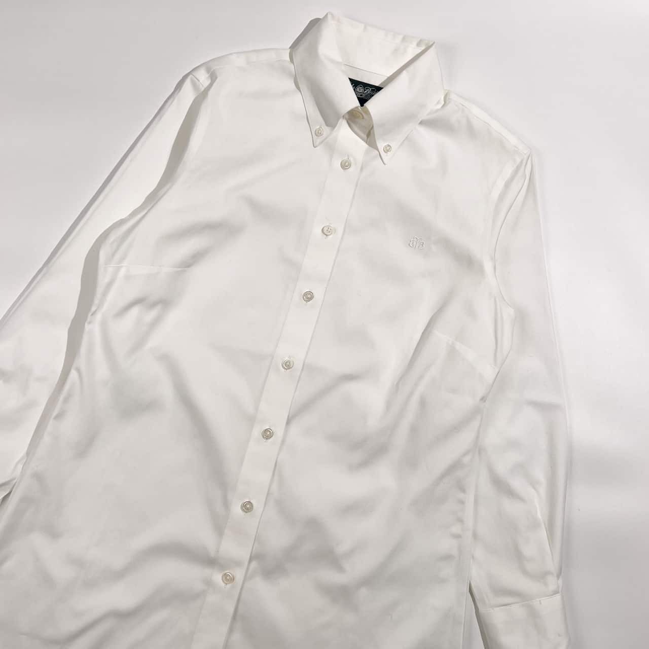 Brooks Brothers ブルックスブラザーズ NON-IRON BD ボタンダウン 長袖 ロングシャツ 4/ホワイト系 100% レディース