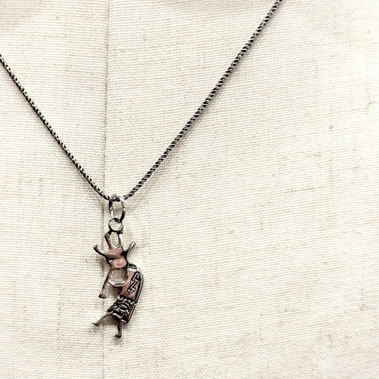 超希少✨DEWAKUKU ココペリ ネックレス ホピ族 シルバー925 HOPI/ホピ族 KOKOPELLI TOP NECKLACE/シルバー/ネックレス