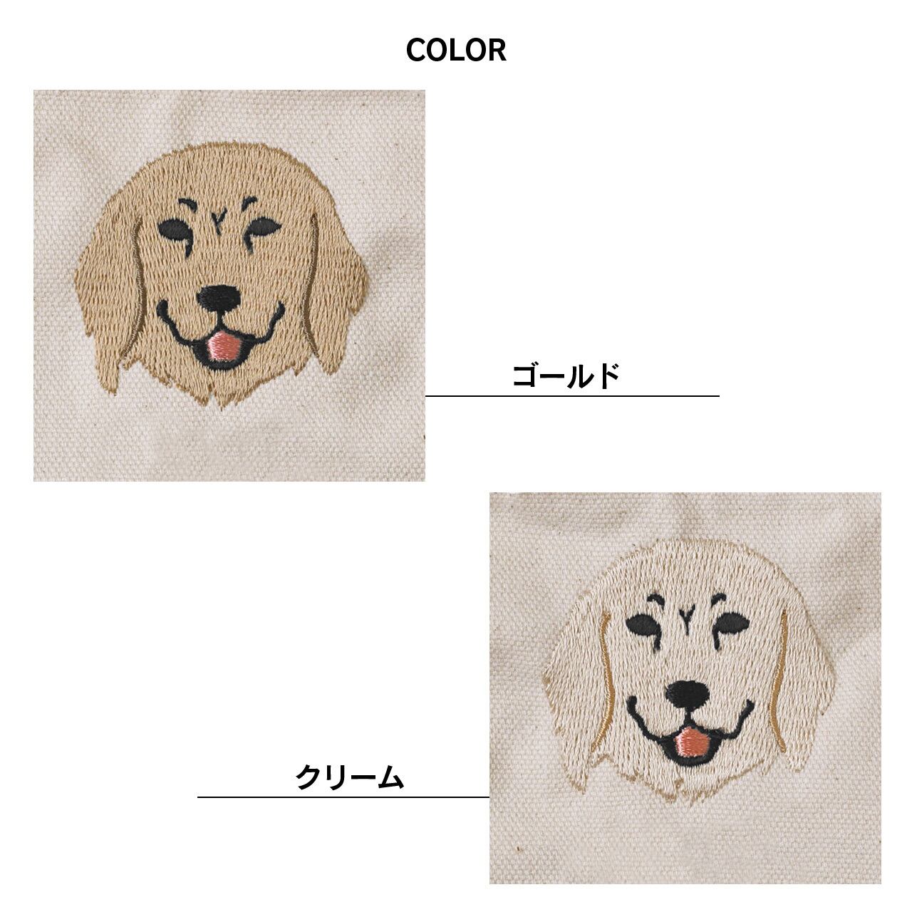 ゴールデンレトリバー刺繍 ハンドメイド 額装済 名入れ等可能 刺繍フレーム ゴールデンレトリバー刺繍 お散歩ハンドバッグ（名入れ可） ランチ