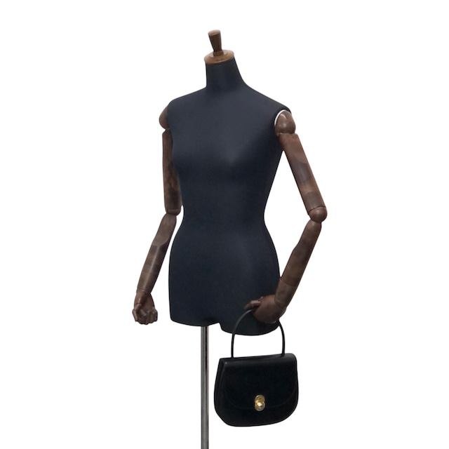 CELINE セリーヌ ハンドバッグ ブラック スターボール レザー トップハンドル vintage ヴィンテージ オールド idde2j