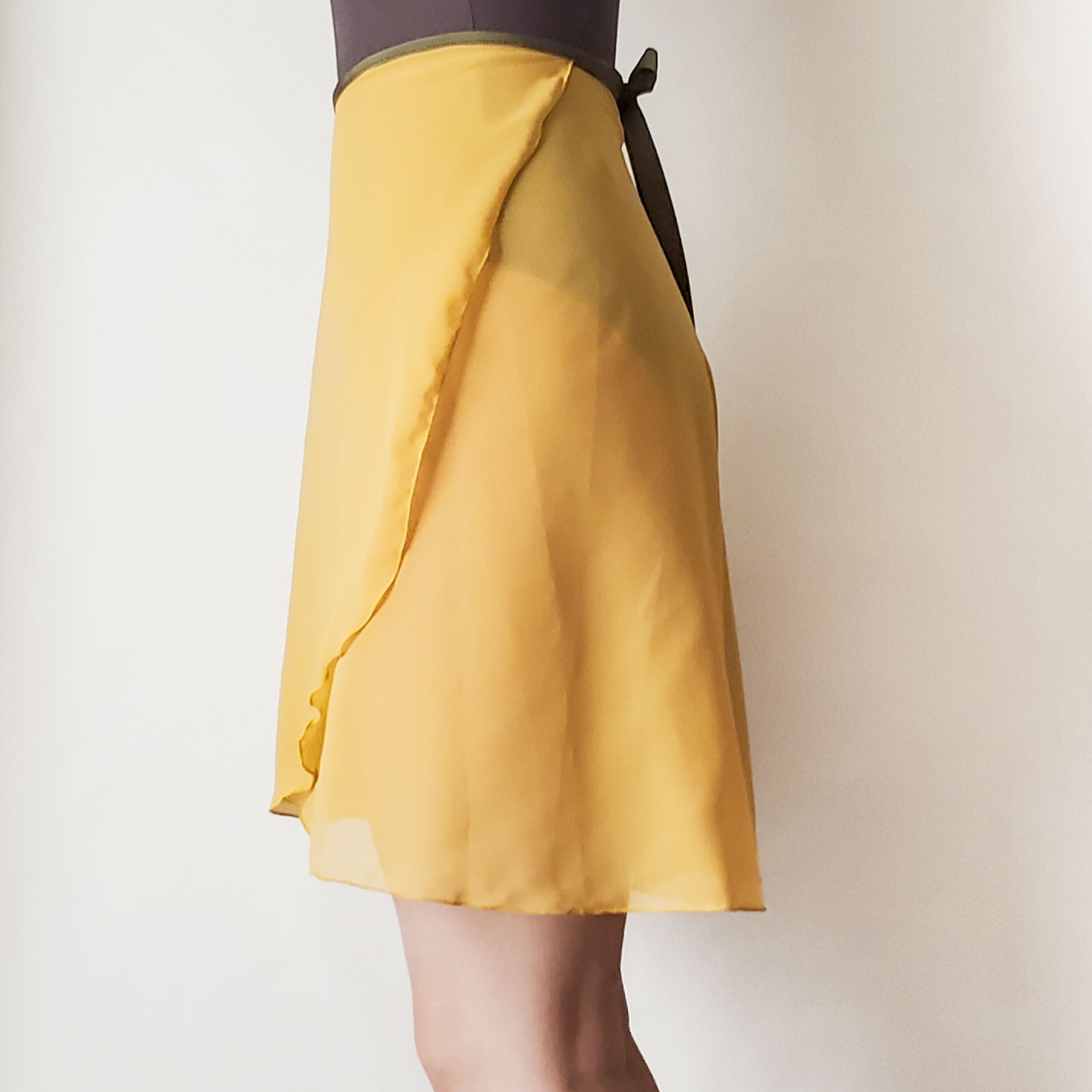 LONG wrap skirt【マスタード×ディープグリーン】 | herz(ヘルツ