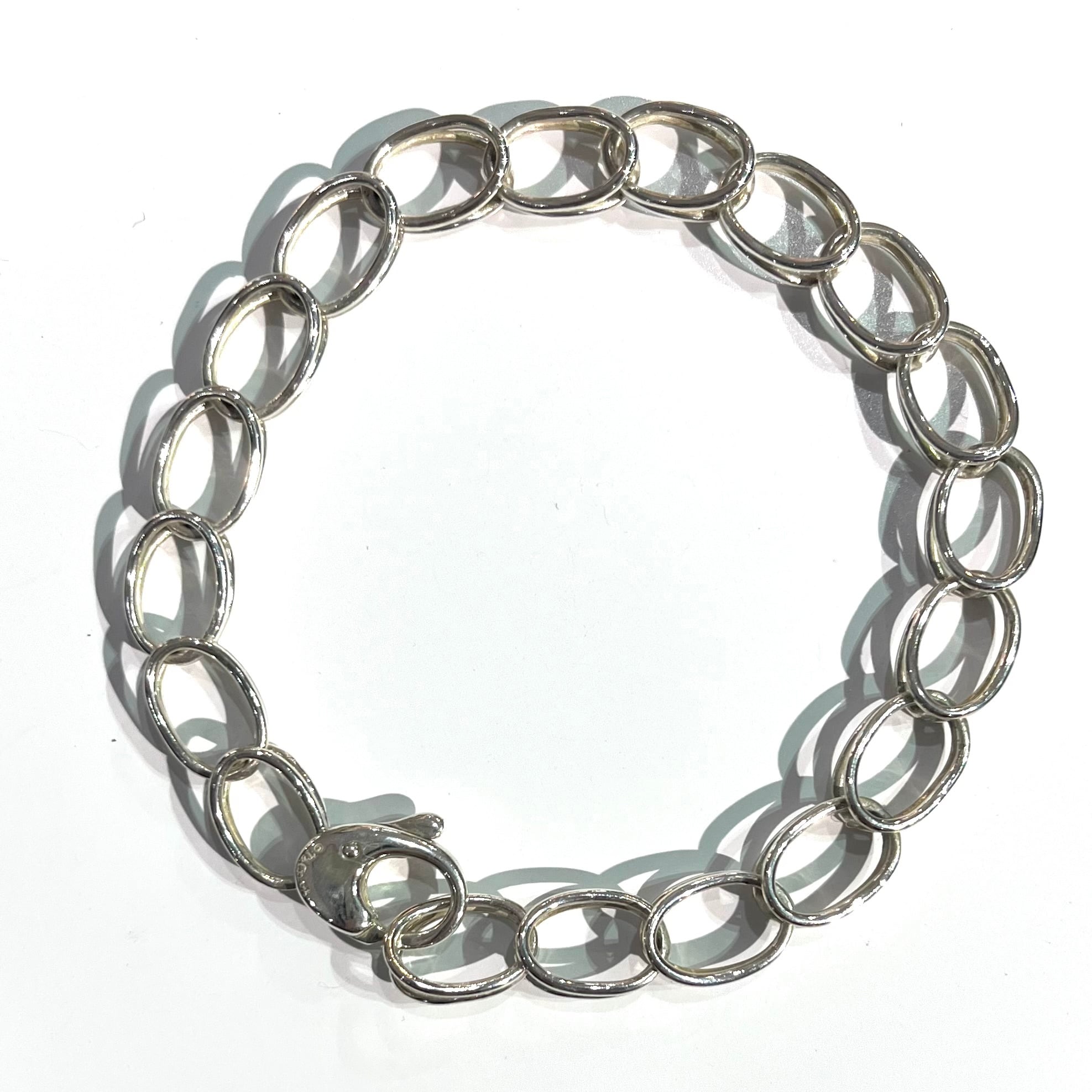 Tiffany シルバー リンクチェーン ブレスレット TIFFANY&CO. 】2049 Wリング リンクチェーン／シルバー925／19cm／秋冬