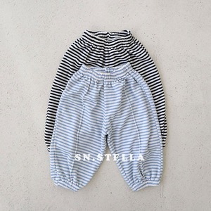 【SN,STELLA】ブラザーストライプパンツ ライトブルー 80~130cm