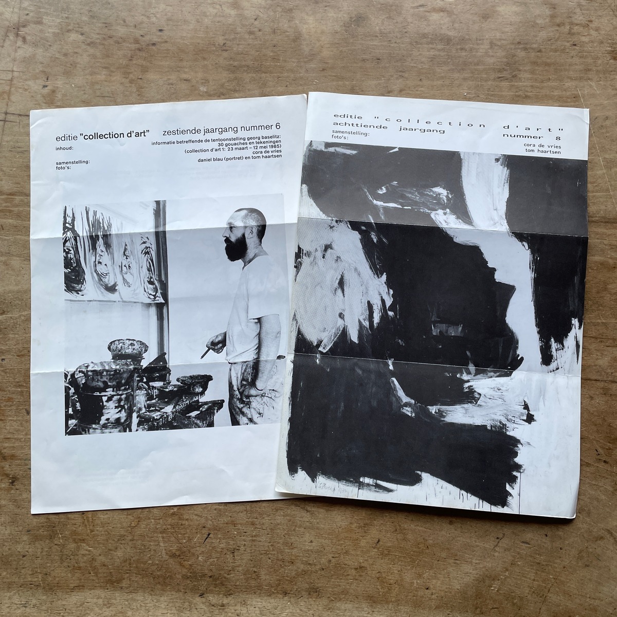 アナウンスメント ゲオルグ バゼリッツ Georg Baselitz Editie Collection D Art Nummner 6 1985 1986 2枚セット Telescopeart Art美術古書店