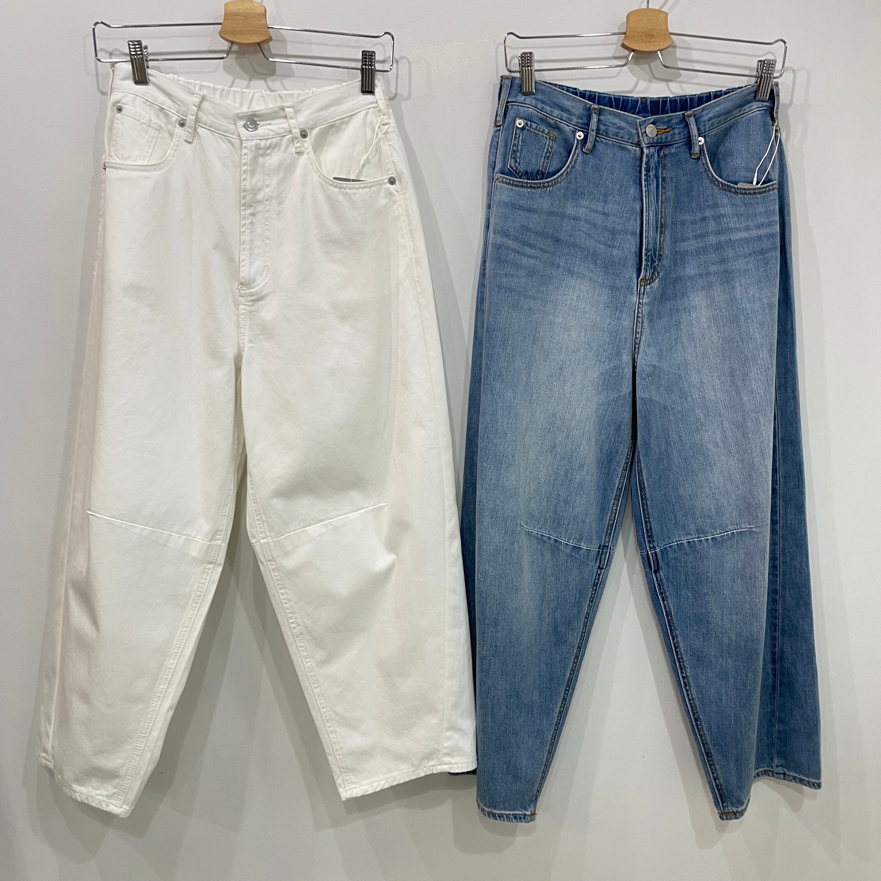 BOUNCY BONDライトオンスデニム カーブデザインパンツ