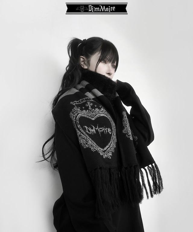 HeartCoreマフラー【Black&Gray】
