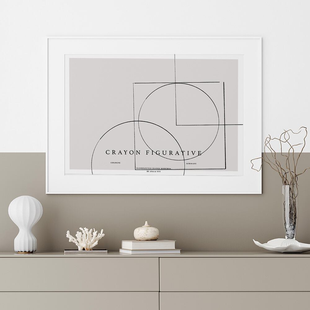 横長ポスター モダンな抽象画 / i0821 / 幾何学模様 カラフル モダン