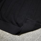 mesh knit polo black