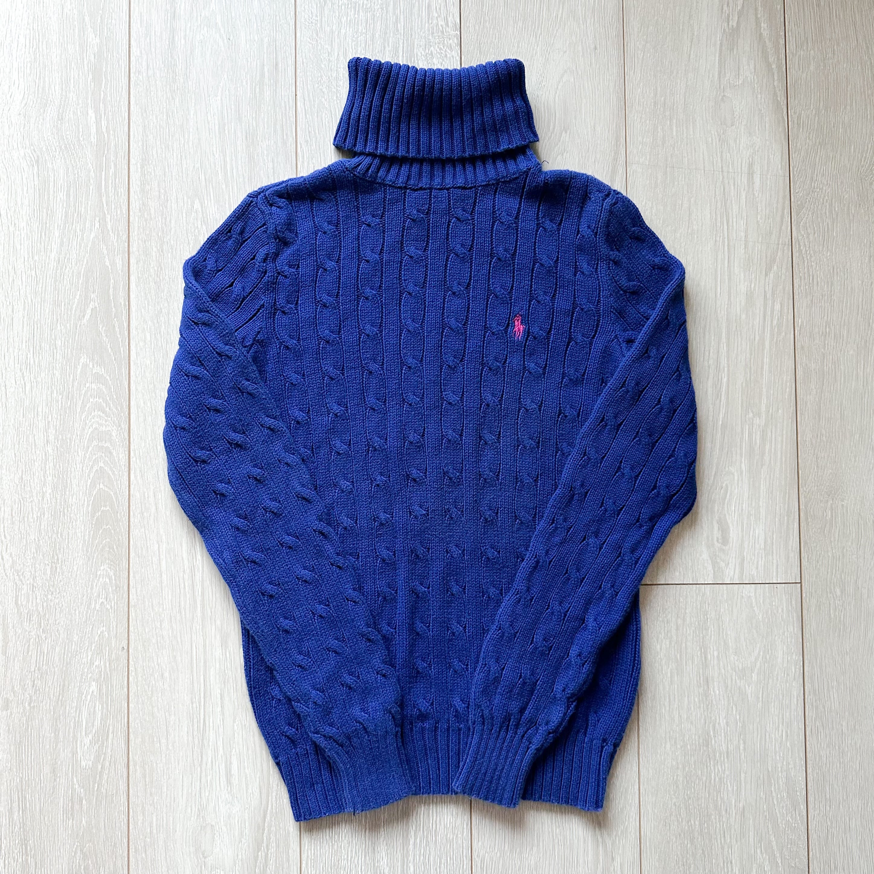 ralph lauren sport】used turtle neck cable knit ラルフローレン