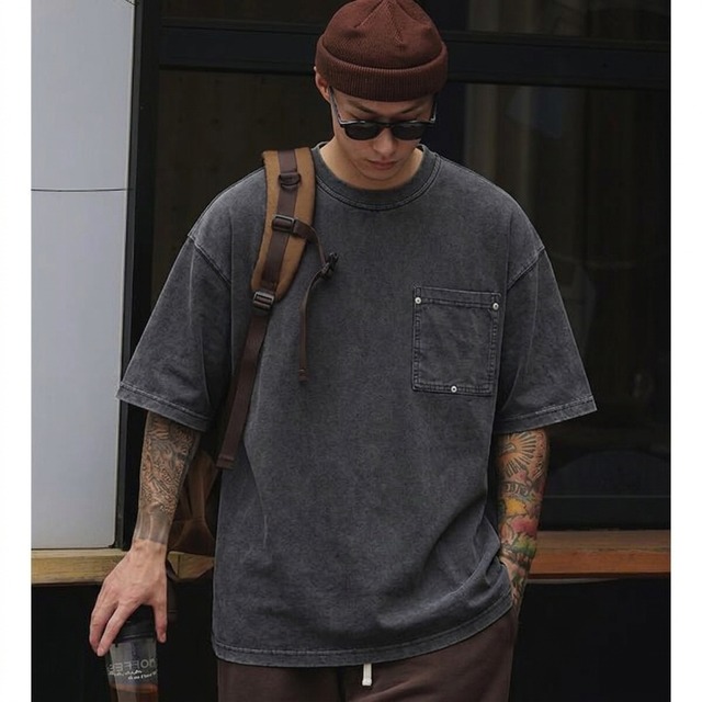 Front pocket design Tee C4378
