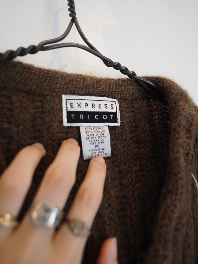 1990's Brown Mohair cardigan