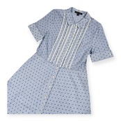 Brooks Brothers ブルックスブラザーズ タック ストライプ ロング ワンピース サイズ 8 /水色系/レディース