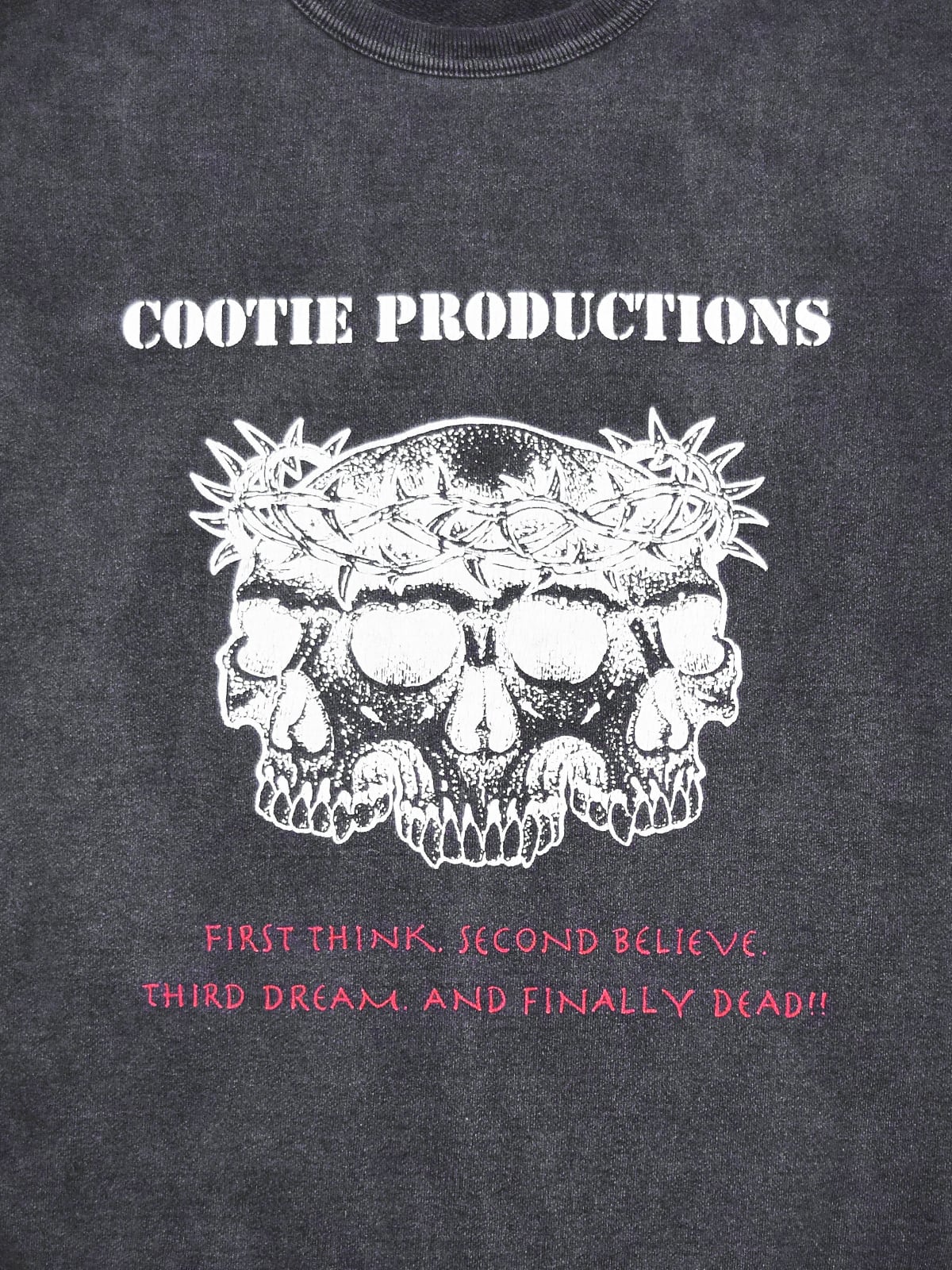 美品 COOTIE スーピマコットンスウェット カットオフ TEE ブラック L