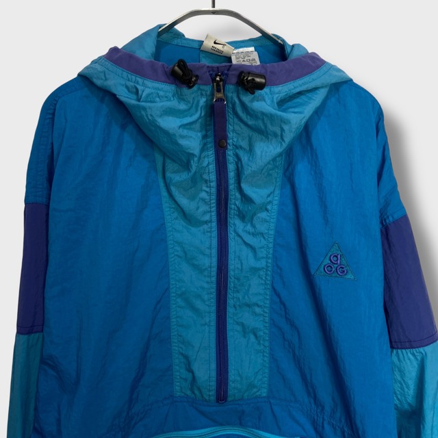 00s NIKEACG ナイキ アノラックパーカー ナイロン ブルー M