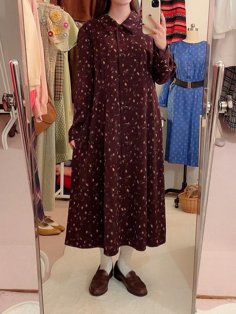 chocolate brown rose over one-piece