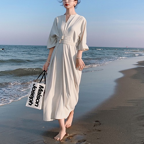 ワンピース レディース ロング丈 ハイウエスト ワンピース 半袖 ウエスト デザイン かわいい 体型カバー ワンピース レディース ロング丈 ハイウエスト デザイン かわいい おしゃれ カジュアル