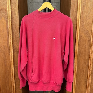 1990'S CHAMPION REVERSE SWEAT SHIRT PINK MOCNECK XL